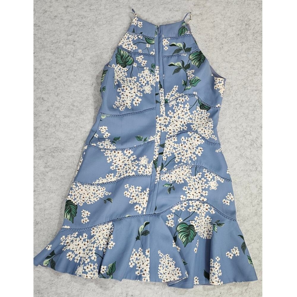 Keepsake Dress Wild Thoughts, Ruffled Curved Hem, Lined, Floral, Sexy, New Sz L - Picture 5 of 13
